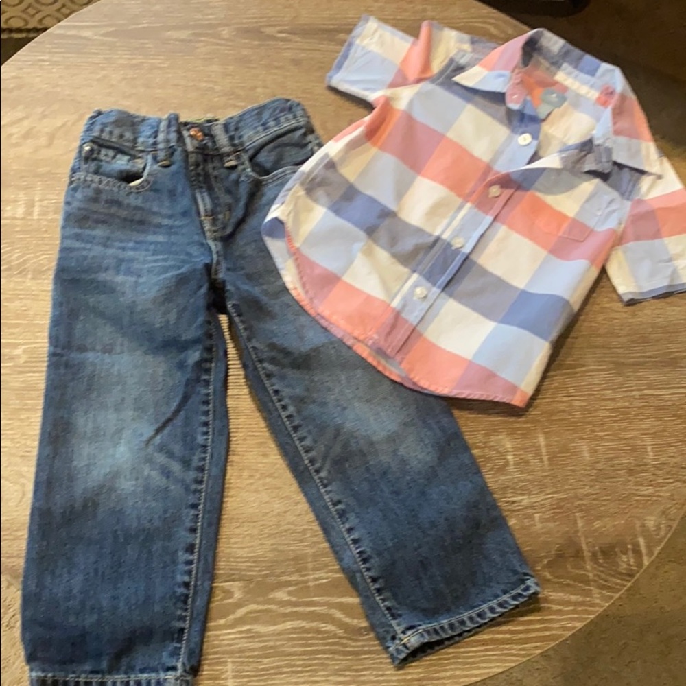 Baby gap jeans 1969 and button down